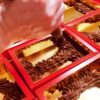Handgespoten chocolade